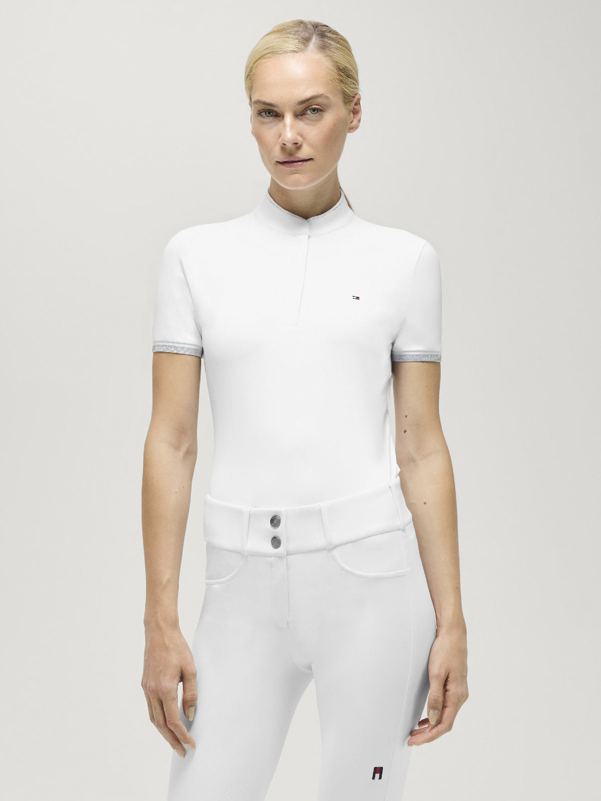 Shirt Show Tommy Hilfiger Linsay Rhinestone Ss Optic White Ladies [:small]