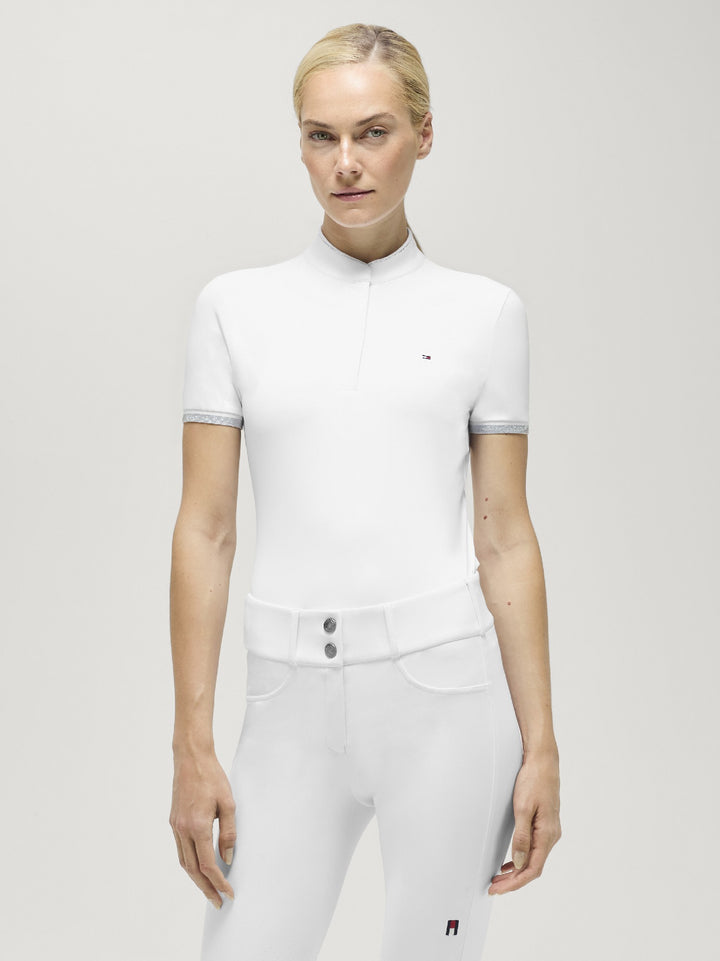 Shirt Show Tommy Hilfiger Linsay Rhinestone Ss Optic White Ladies [:small]