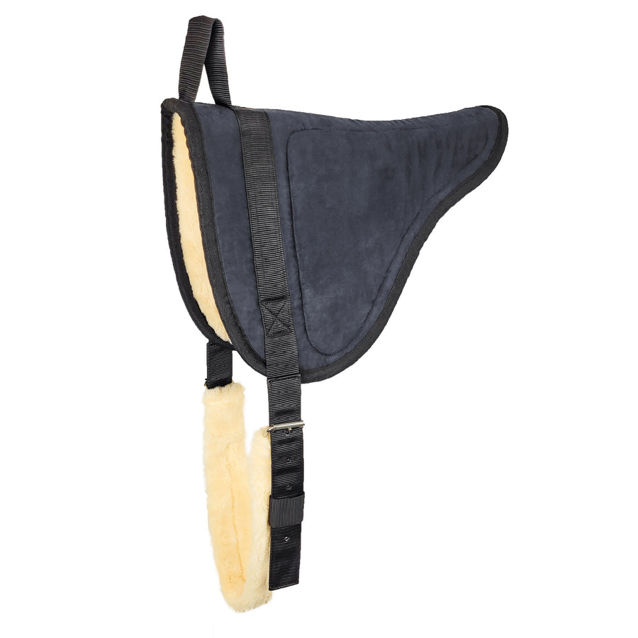Bare Back Pad Suede Faux Fur Lined Black