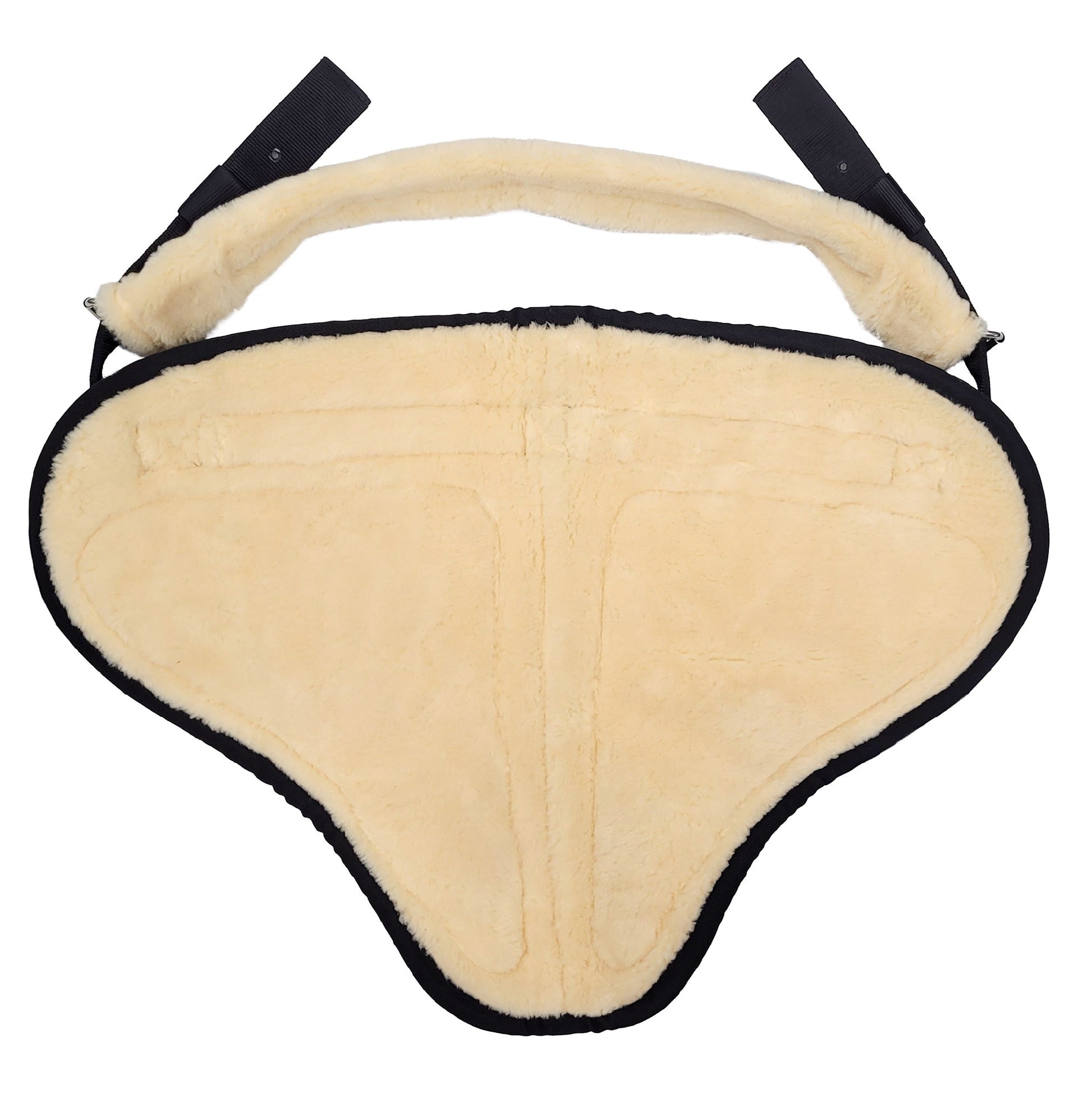 Bare Back Pad Suede Faux Fur Lined Black