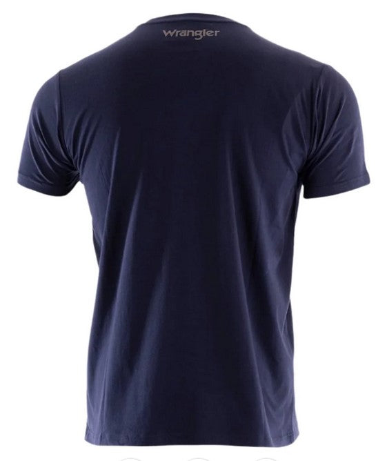 Tee Shirt Wrangler Ryder Logo Short Sleeve Navy Mens [:medium]