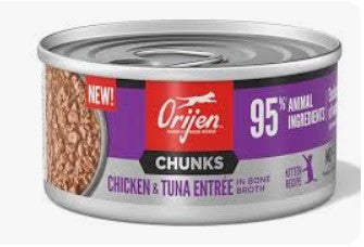 Orijen Cat Can Kitten Chunks & Shreds Chicken & Tuna Entree 85gm