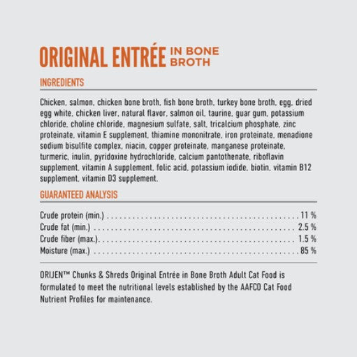 Orijen Cat Can Chunks & Shreds Original Entree 155gm