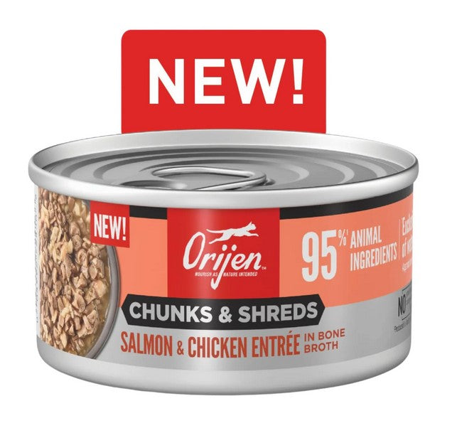 Orijen Cat Can Chunks & Shreds Salmon & Chicken Entree 155gm