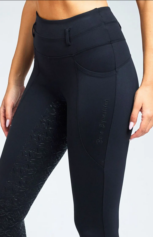 Tights Bare Equestrian Flexform Sculpting Riding Black [:xs]