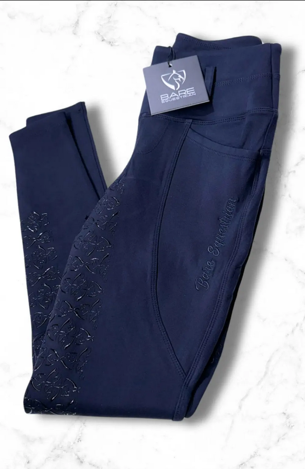 Tights Bare Equestrian Flexform Sculpting Riding Midnight Navy [:xs]