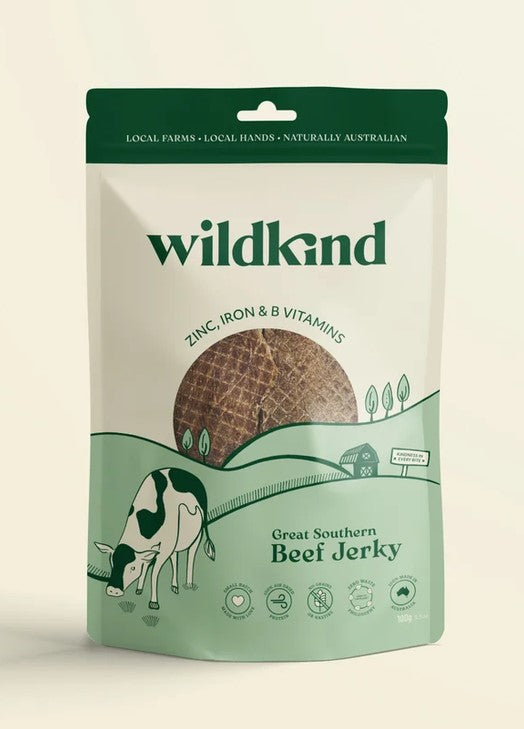 Wildkind Dog Treat Great Southern Beef Jerky 100gm