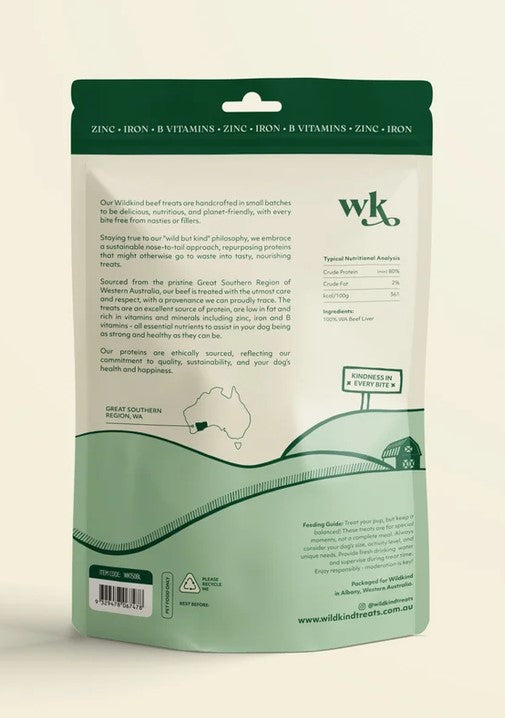 Wildkind Dog Treat Great Southern Beef Liver 150gm