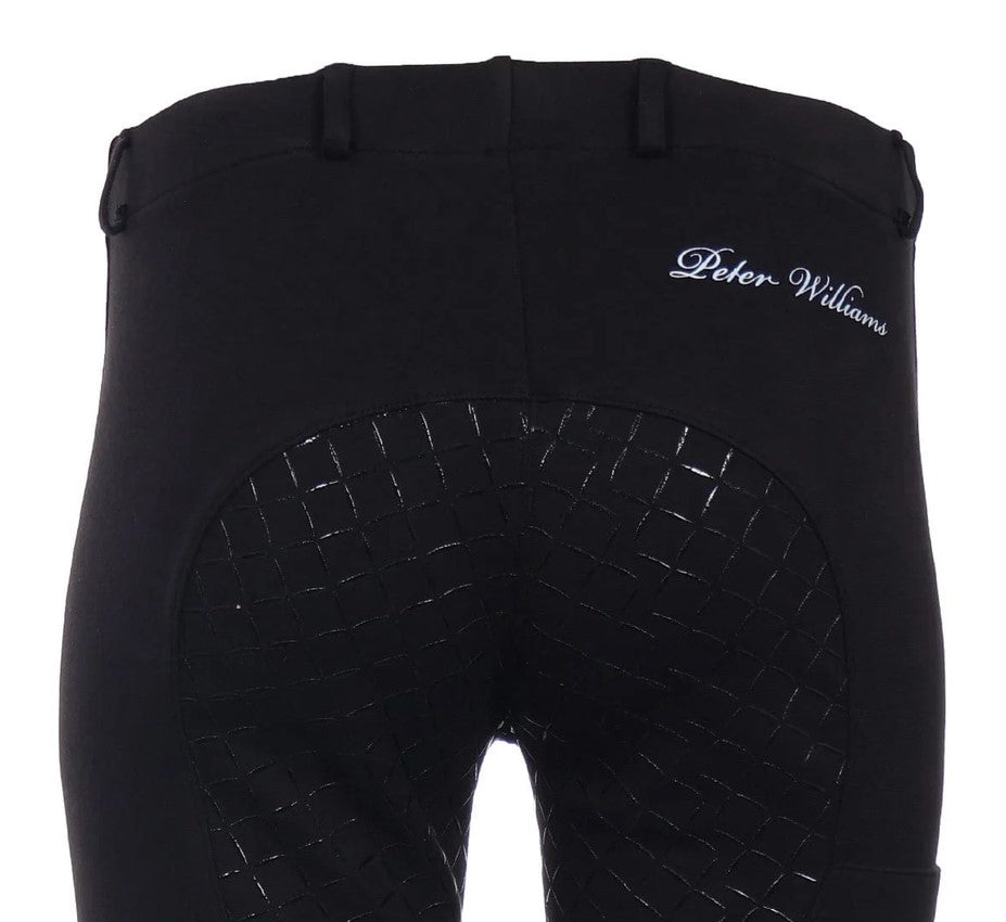 Jodhpurs Peter Williams Gel Seat Pull On Phone Pocket Ladies Black [:08]