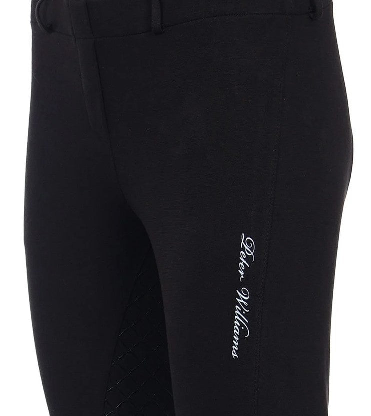 Jodhpurs Peter Williams Gel Seat Pull On Phone Pocket Ladies Black [:08]