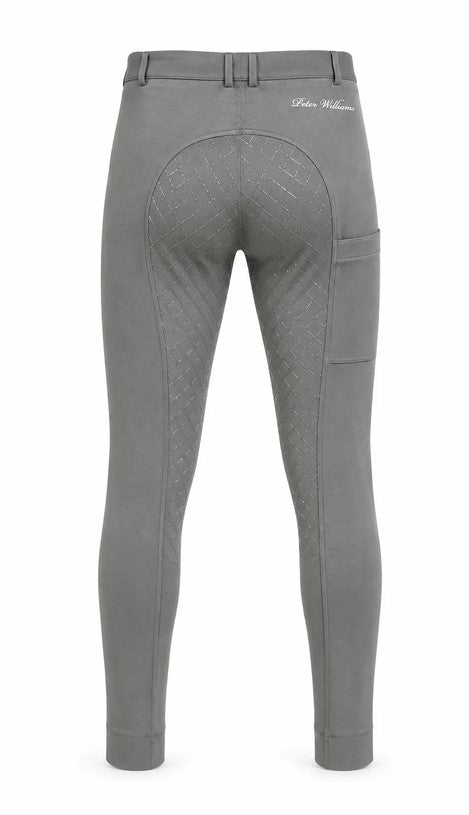 Jodhpurs Peter Williams Gel Seat Pull On Phone Pocket Ladies Grey [:08]