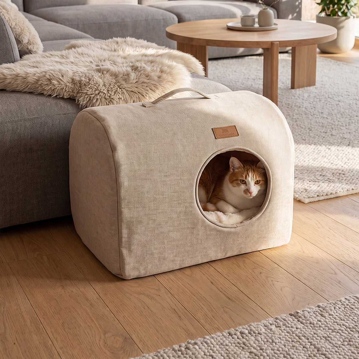 Cat Bed Cattitude Purr Pod Fawn