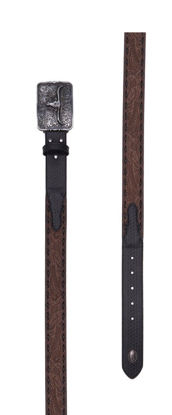 Belt Pure Western Roderick Black & Tan [:medium]