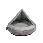 Cat Bed Hooded Burrow 66cm X 66cm X 20cm Grey