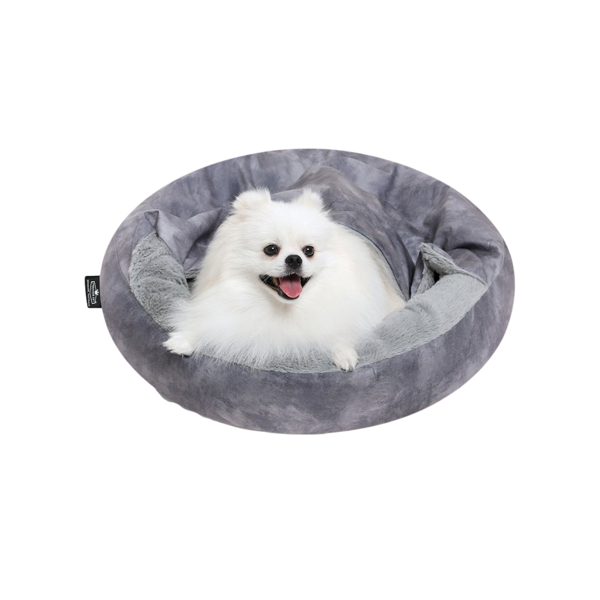 Cat Bed Hooded Burrow 66cm X 66cm X 20cm Grey
