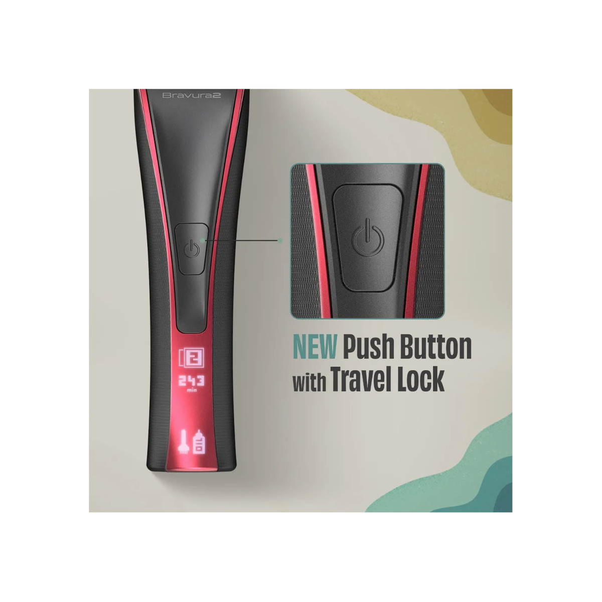 Clipper Set Wahl Bravura 2 Lithium Pink & Black