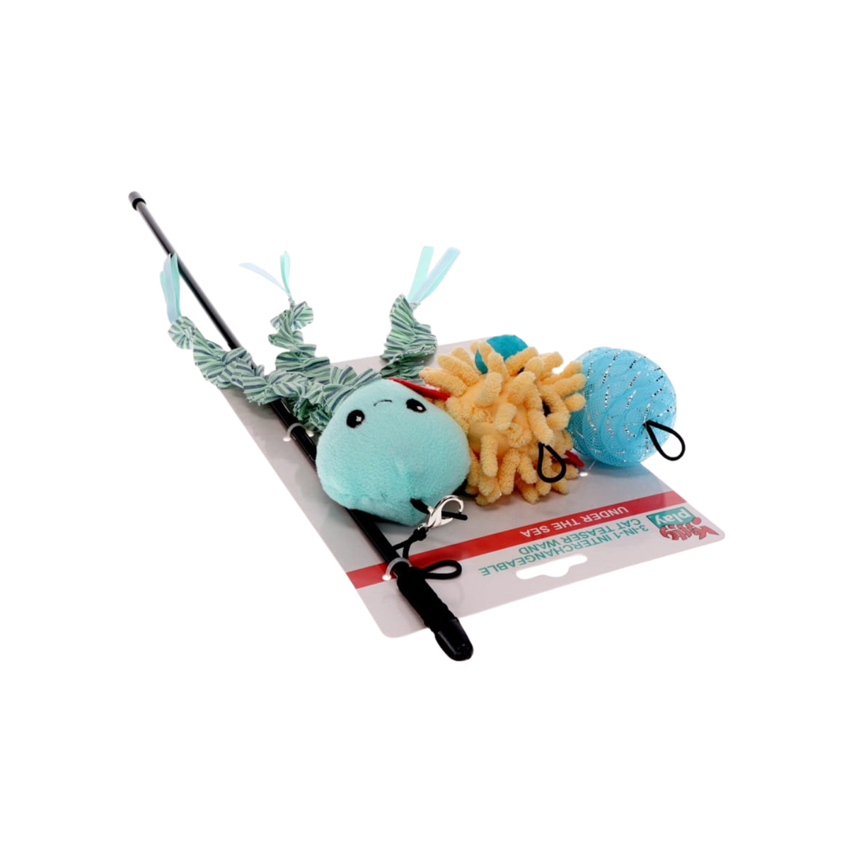 Cat Toy Wand Interchangeable 3 In 1 Teaser Under The Sea