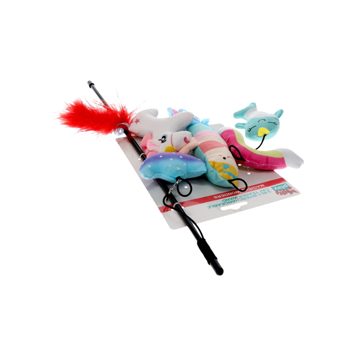 Cat Toy Wand Interchangeable 3 In 1 Teaser Magical Wonders