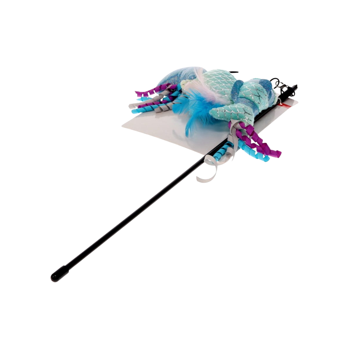 Cat Toy Wand Interchangeable 3 In 1 Teaser Metallic Sparkle Seaside Critters