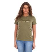 Tee Shirt Wrangler Lucy Short Sleeve S26 Ladies Khaki Marle [:10]