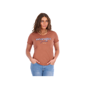 Tee Shirt Wrangler Maya V-nk Short Sleeve S26 Ladies Copper [:12]