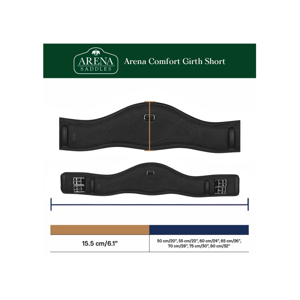Girth Arena Comfort Short Brown [:50cm]
