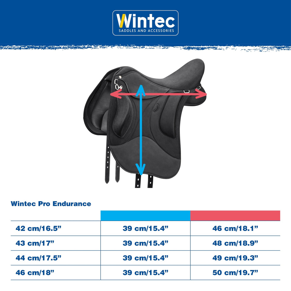 Wintec Pro Endurance Saddle Hart Black [:42cm]