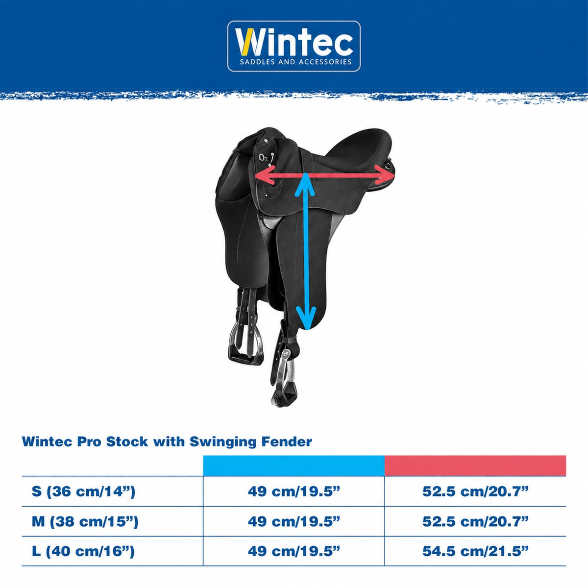 Wintec Pro Stock Saddle With Swinging Fender Hart Black [:small]