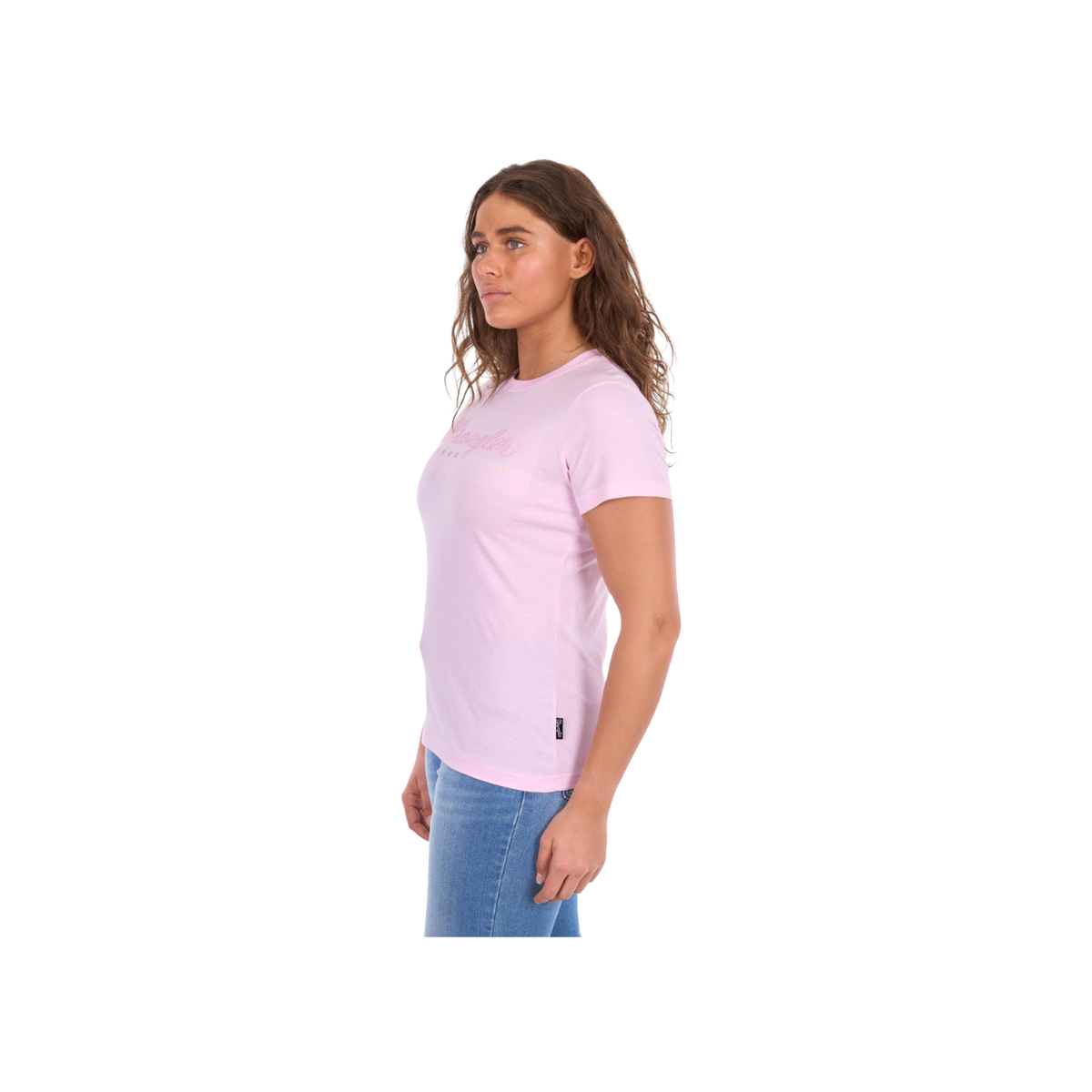 Tee Shirt Wrangler Josie Short Sleeve S26 Ladies White [:10]