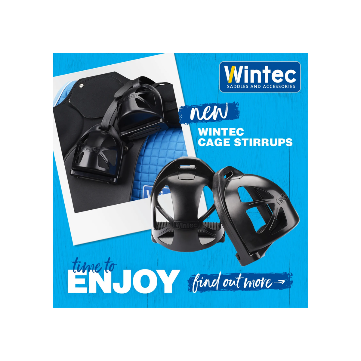 Stirrup Irons Wintec Cage Black [:medium]