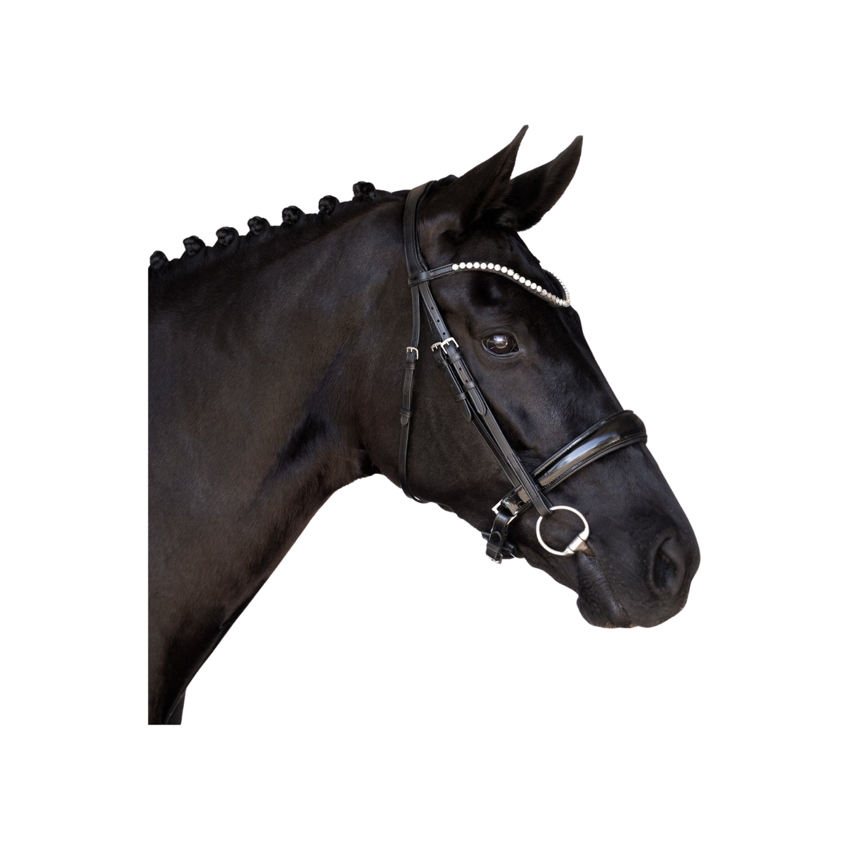 Bridle Flexible Fit Premium Snaffle Dora No Reins Black [:pony]