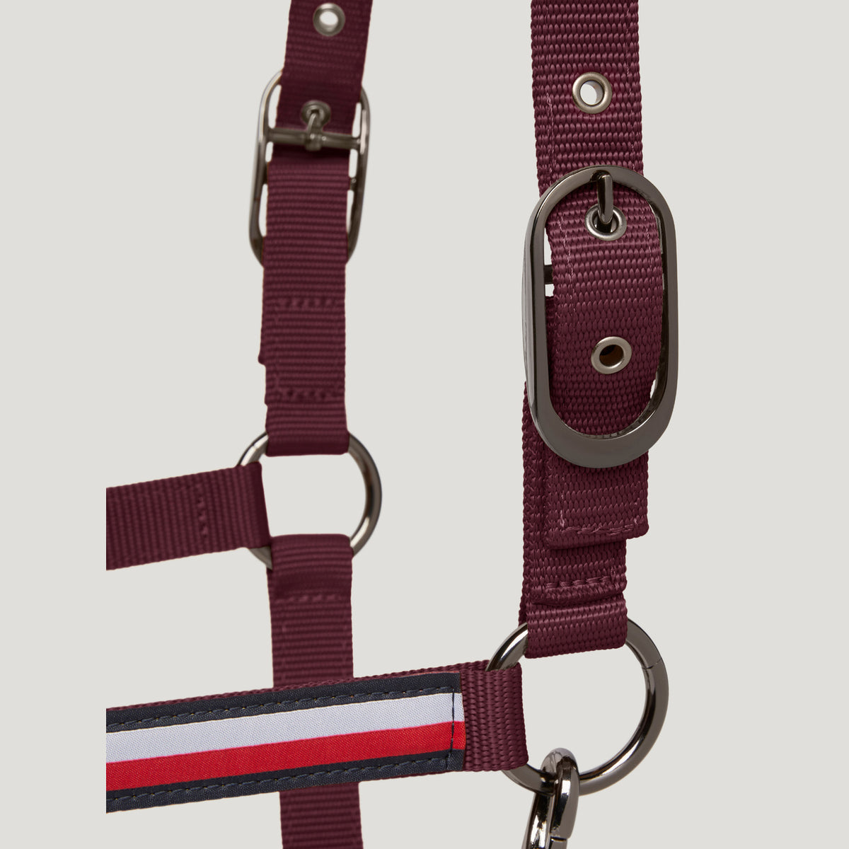 Headstall Tommy Hilfiger Yale With Lead Burgundy [:cob]