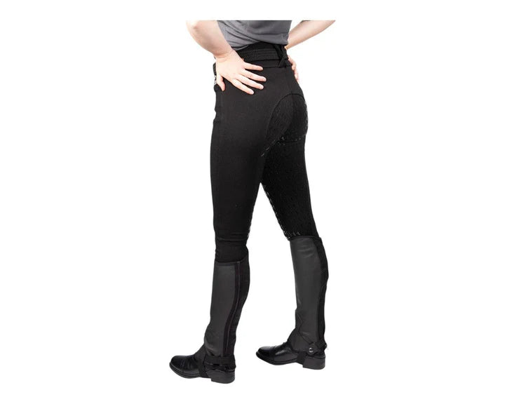 Breeches Huntington Hi Waisted Full Gel Seat Black Ladies
