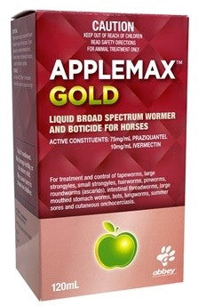 Abbey Labs Applemax Wormer & Boticide & Tapeworm 120ml-STABLE: Wormers-Ascot Saddlery