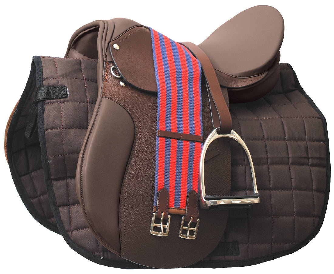 Academy All Purpose Saddle Kit Brown-SADDLES: All Purpose Saddles-Ascot Saddlery