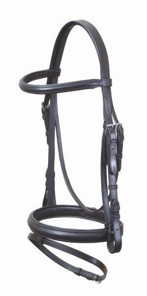 Academy Bridle Hanoverian Leather Brown-HORSE: Bridles-Ascot Saddlery