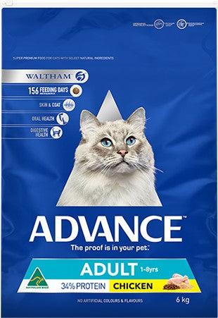 Advance Cat Adult Chicken 3kg-Cat Food & Treats-Ascot Saddlery