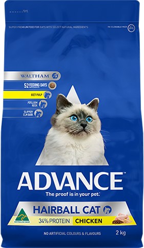 Advance Cat Adult Hairball 2kg-Cat Food & Treats-Ascot Saddlery