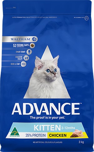 Advance Cat Kitten Plus Chicken 3kg-Cat Food & Treats-Ascot Saddlery
