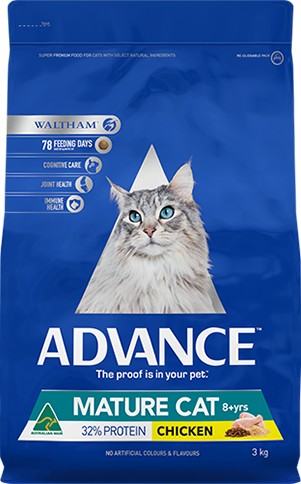 Advance Cat Mature Chicken 3kg-Cat Food & Treats-Ascot Saddlery