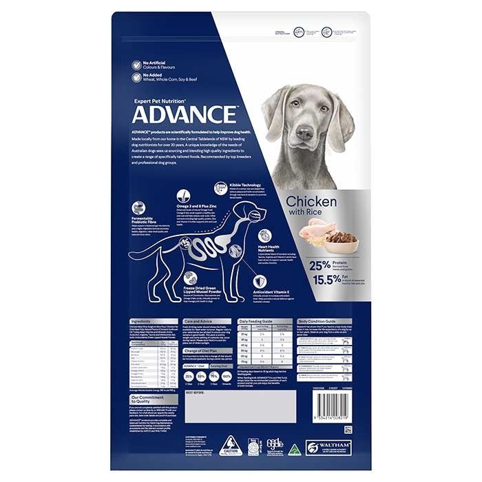 Advance Dog Adult Chicken Large Breed 15kg-Dog Food-Ascot Saddlery