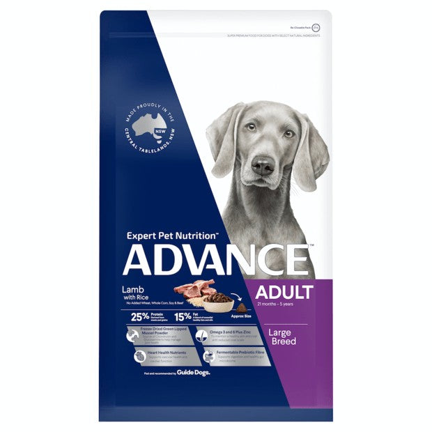 Advance Dog Adult Lamb & Rice Large Breed 15kg-Dog Food-Ascot Saddlery