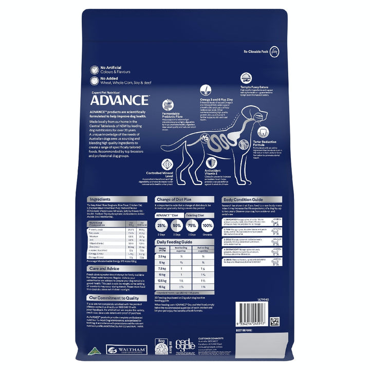 Advance Dog Adult Turkey Toy & Small Breed 3kg-Dog Food-Ascot Saddlery
