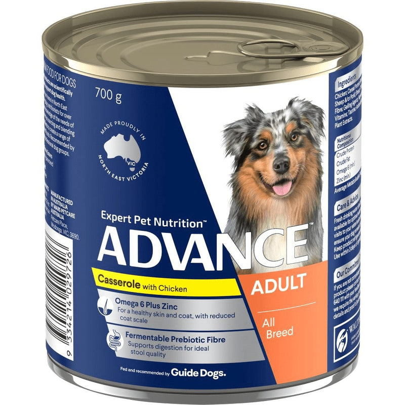Advance Dog Can Adult Chicken Casserole 700gm-Dog Food-Ascot Saddlery