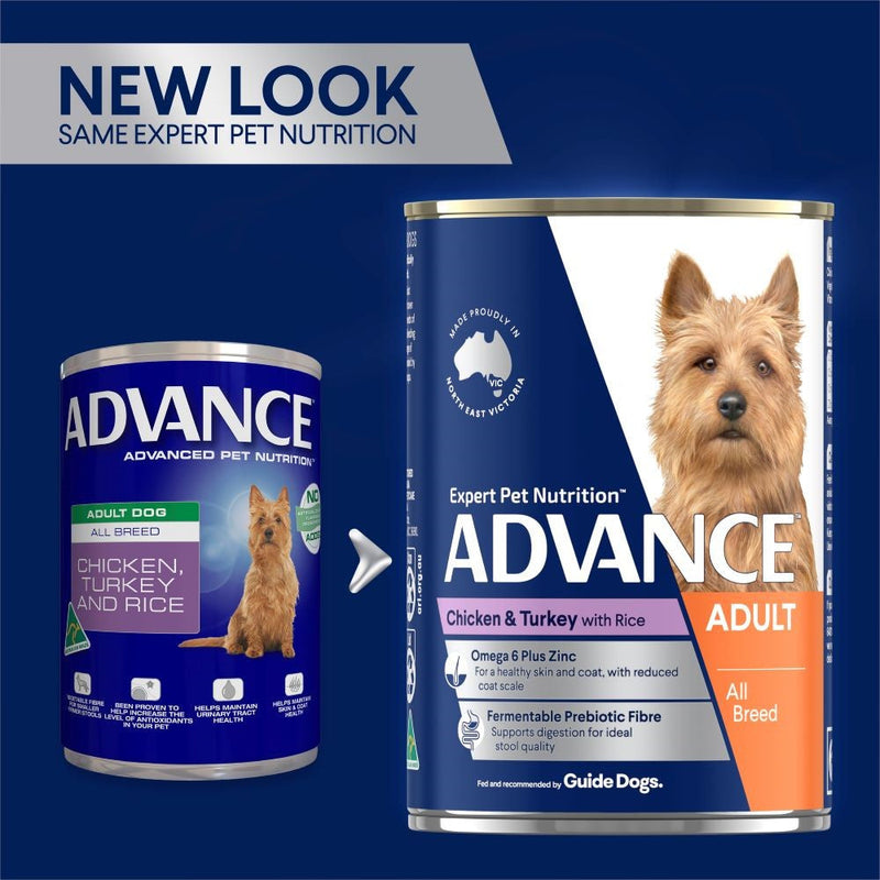 Advance Dog Can Adult Chicken Turkey & Rice 700gm-Dog Food-Ascot Saddlery