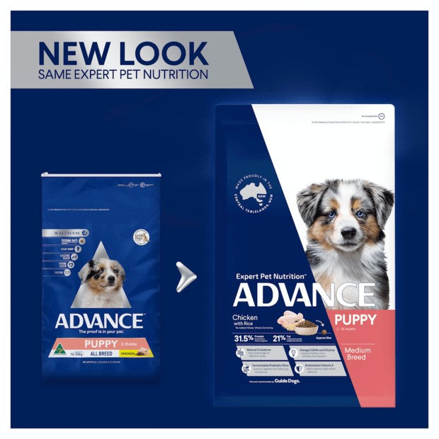 Advance Dog Puppy Chicken Medium Breed 3kg-Dog Food-Ascot Saddlery