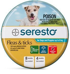 Advantage Seresto Puppy Under 8kg-Dog Wormer & Flea-Ascot Saddlery