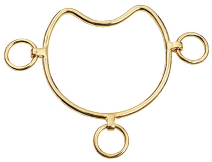 Anti Rearing Bit Port Mouth Gold-HORSE: Bits-Ascot Saddlery