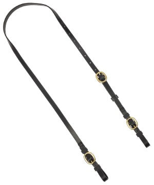 Anti Rearing Head Strap Pvc Brass Buckle Black-HORSE: Bits-Ascot Saddlery