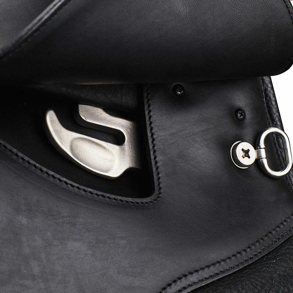 Arena Dressage High Wither Saddle Black-SADDLES: Dressage Saddles-Ascot Saddlery
